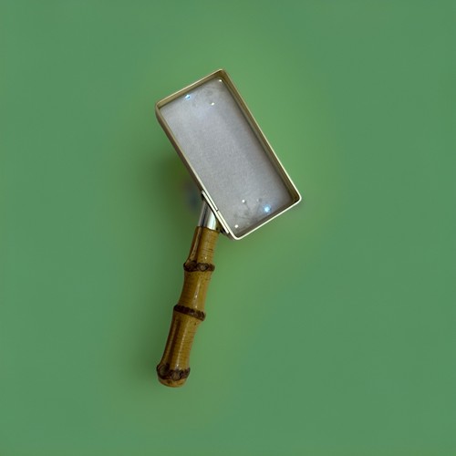 Vintage lupe mit holzgriff - lupe,