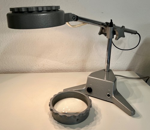 Große ddr lupenlampe veb - große,