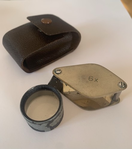 Antike taschenlupe mit - 6, )